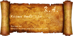Kozma Amália névjegykártya