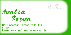 amalia kozma business card